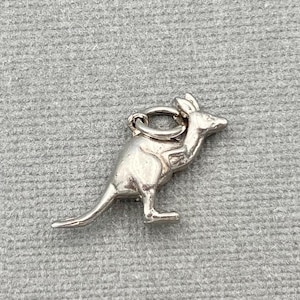 Vintage Silber Känguru Anhänger - Massiv Silber - Armband Anhänger