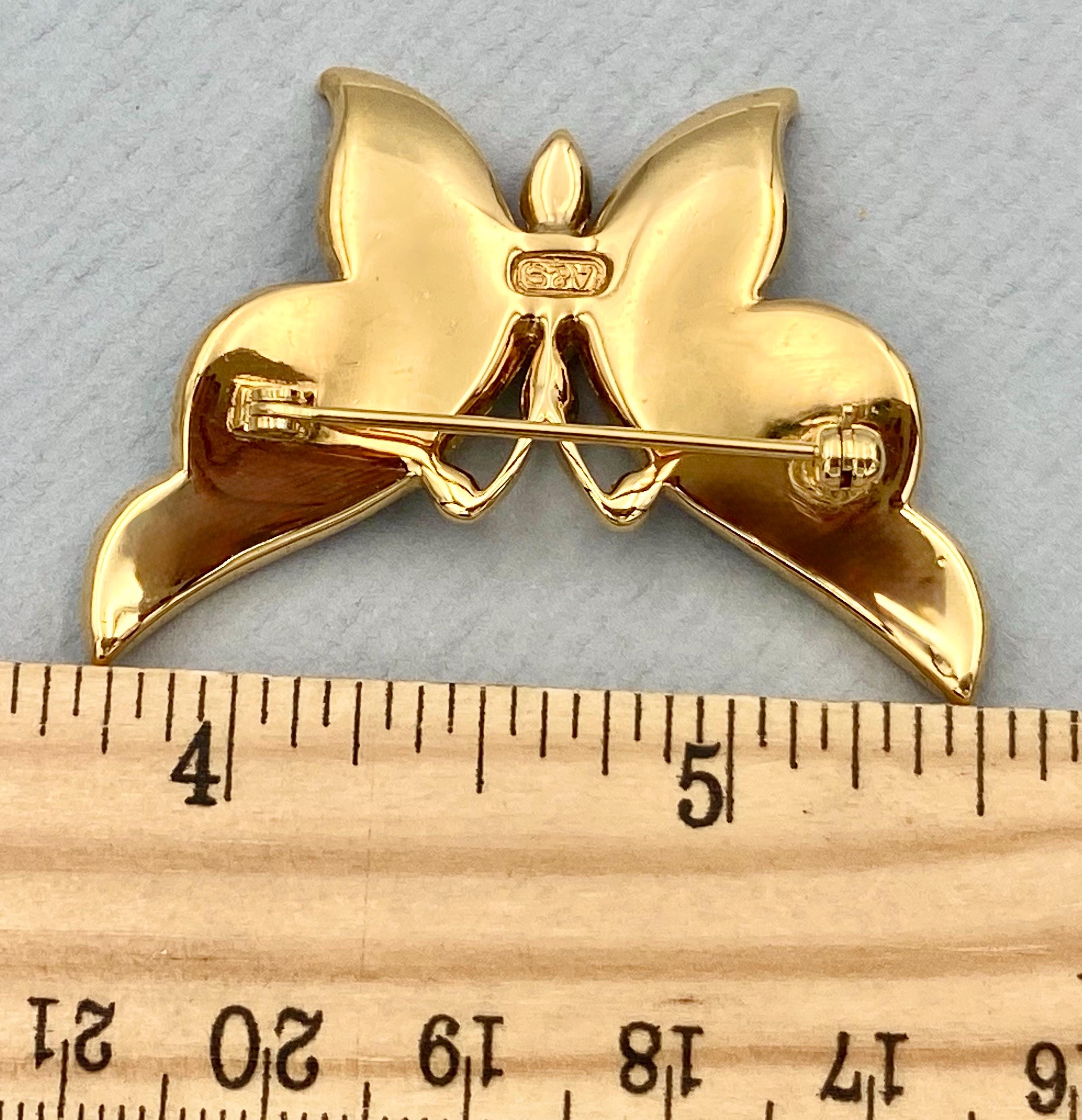 スワロフスキー butterfly クリスタルパヴェブローチ ATTWOOD & SAWYER パヴェクリスタル バタフライブローチ