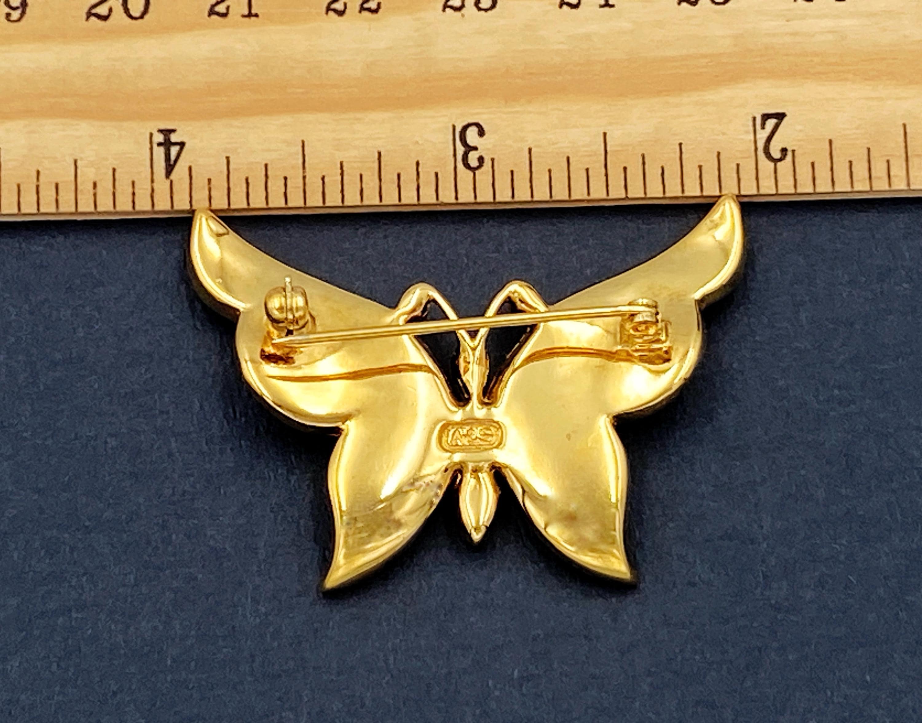 スワロフスキー butterfly クリスタルパヴェブローチ ATTWOOD & SAWYER パヴェクリスタル バタフライブローチ