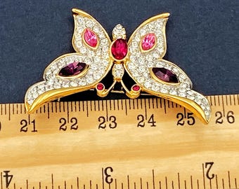 スワロフスキー butterfly クリスタルパヴェブローチ Amazon | Giganticパヴェスワロフスキークリスタルバタフライ