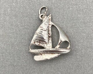 Ciondolo In Argento 925 A Forma Di Barca A Vela – Stile Europeo