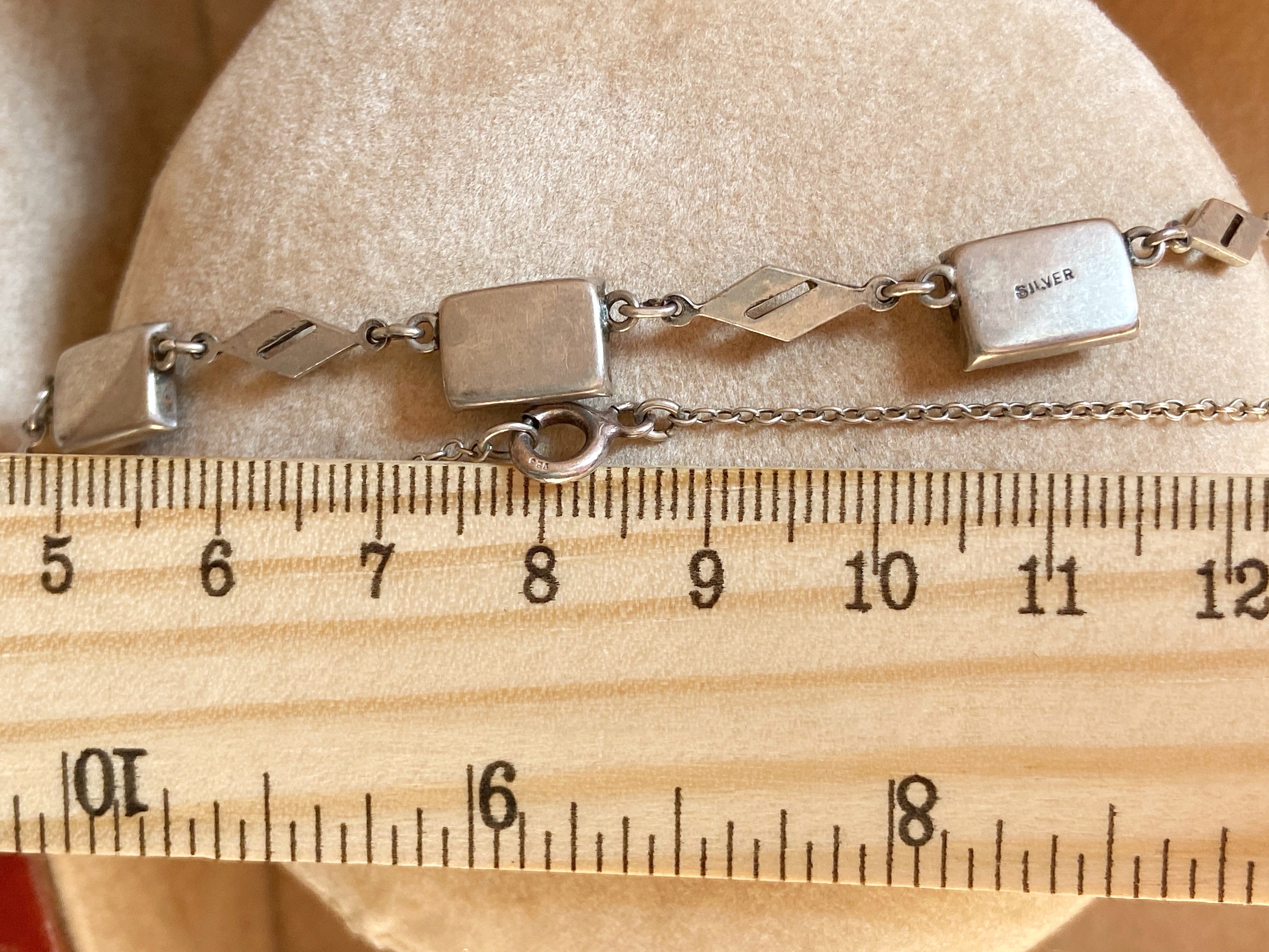 アールデコ様式のモルフォ蝶のシルバーネックレス - 蝶の羽とマーカ 