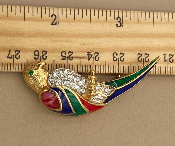 Broche Vintage Colibri Attwood Et Sawyer - Améthyste Et Argenté - Occasion