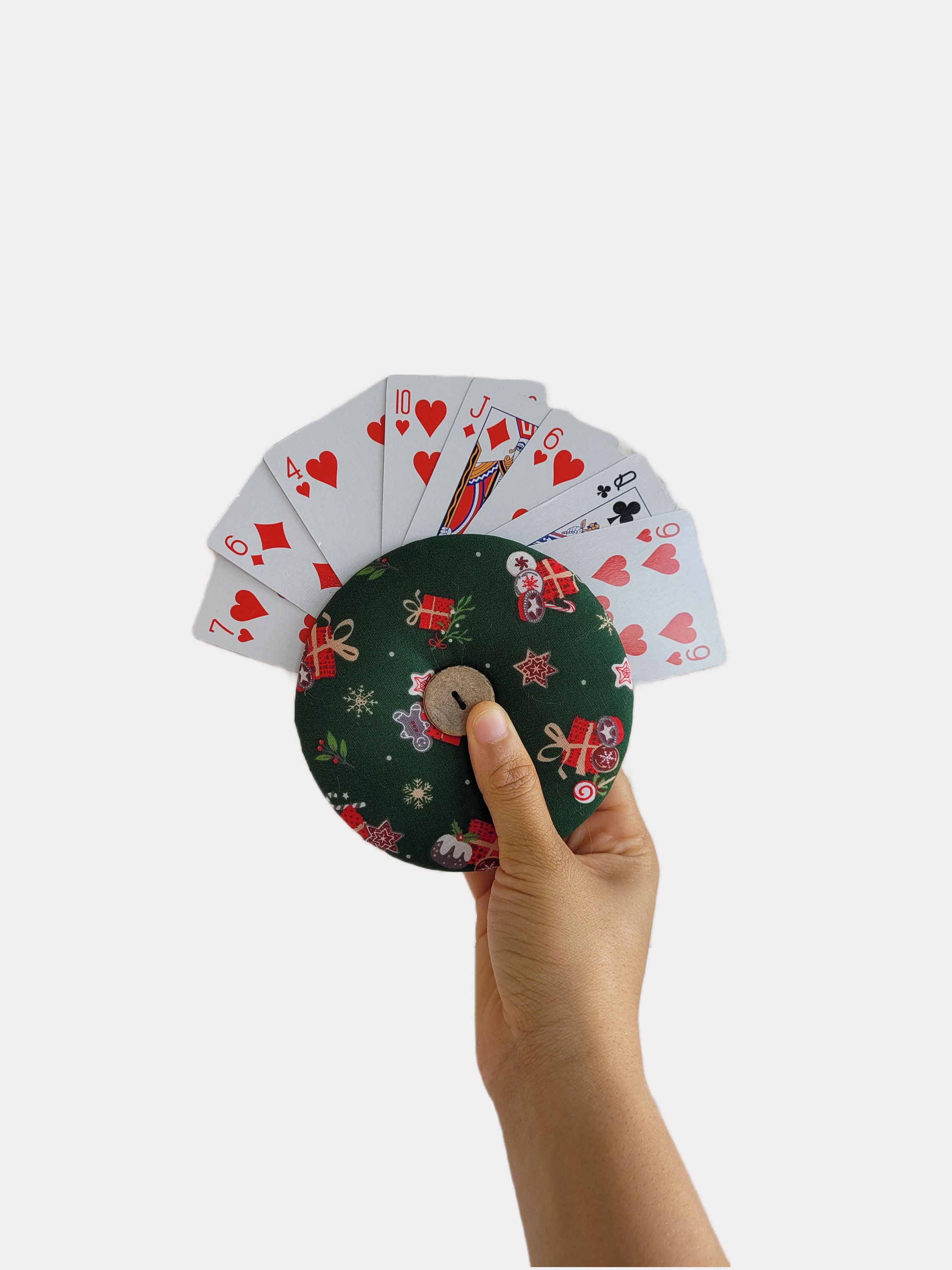 Handmade Fabric Playing Card Holders, Playing Card Rack, Little Hands