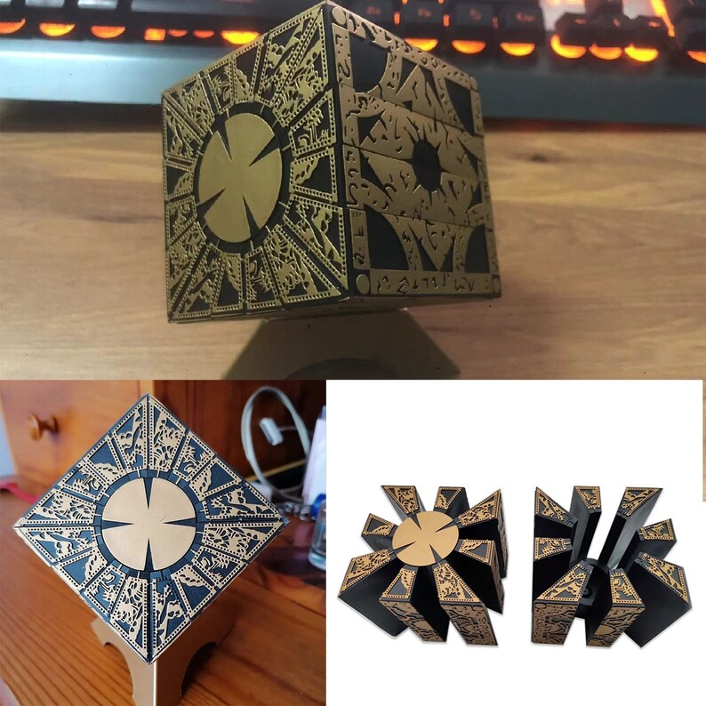 Hellraiser Puzzle Box Movable With Stand Lament Etsy