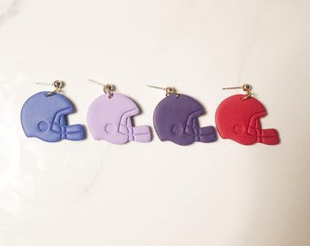 Football Helmet Earrings, Hypoallergenic Stainless Steel, Game Day Jewelry