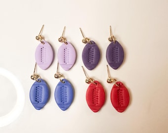 Handmade Football Earrings: Hypoallergenic Stainless Steel, Game Day Jewelry