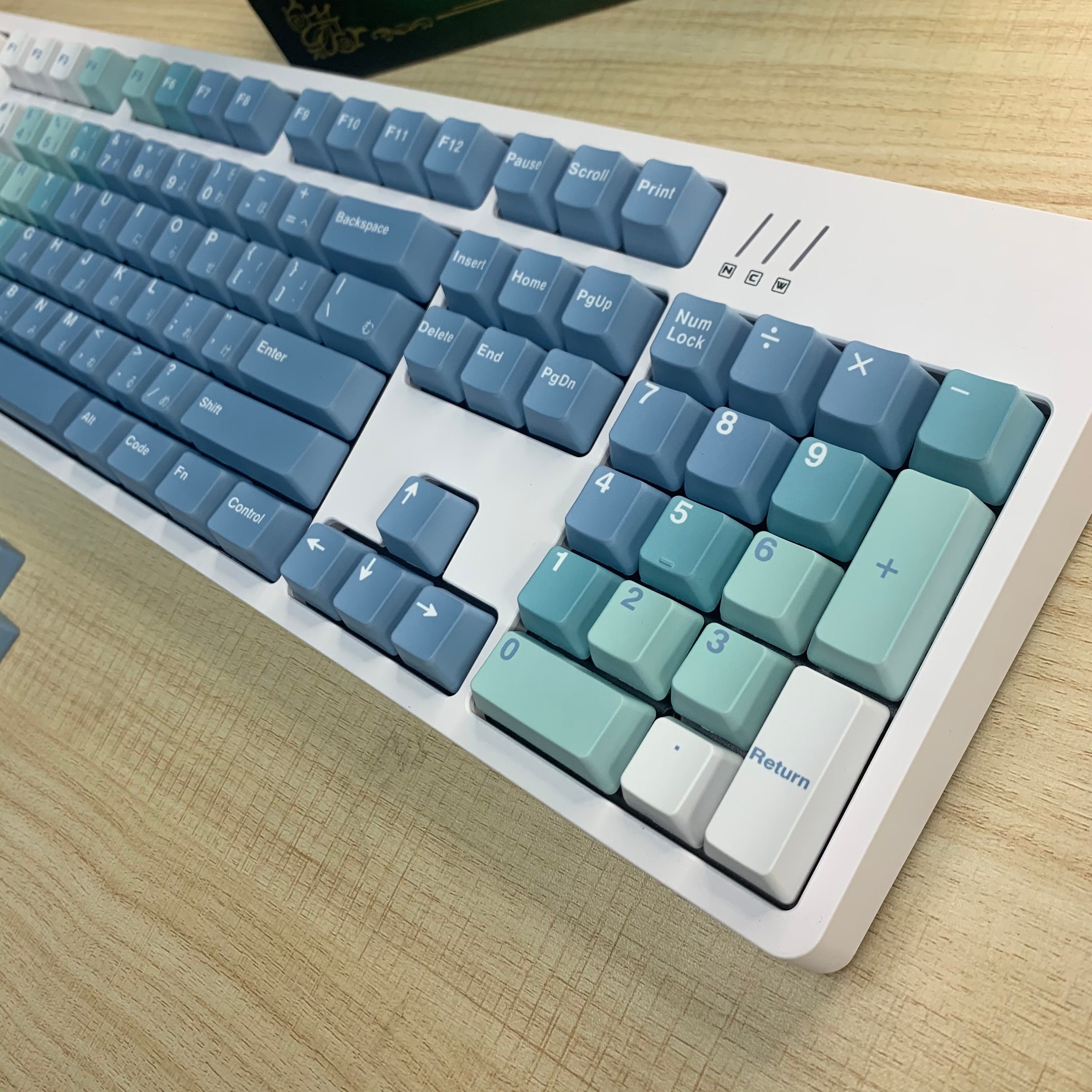 Gradient Pastel Blue Japanese Keycap Set for Mechanical Etsy