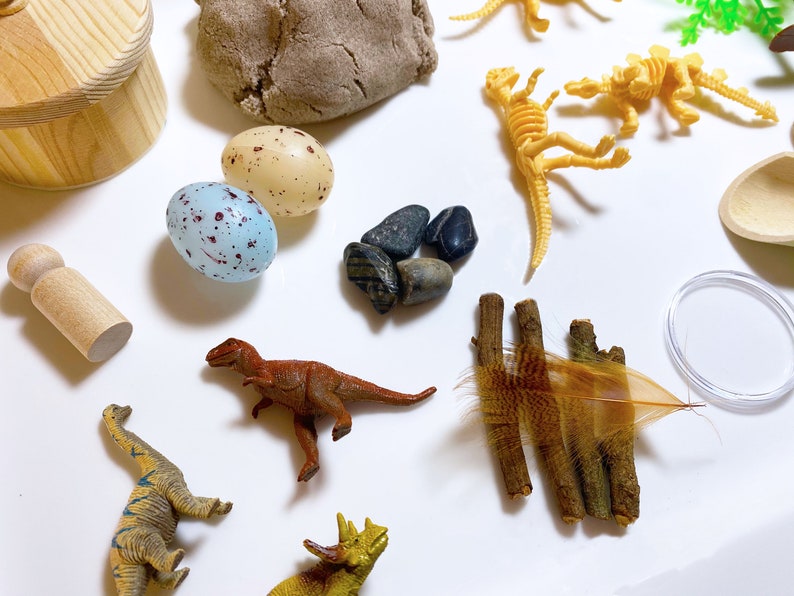 Imaginative Play Dinosaur Dig Sensory Bin Birthday Gift for Kids Dinosaurs Sensory Tray Activity Set Learning Tools for Toddlers