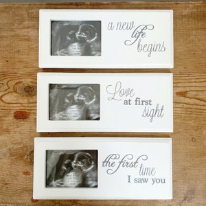 First scan 3d keepsake photo frame with poem unknown gender bump frame Christmas Gift from bump