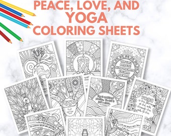 yoga coloring page etsy