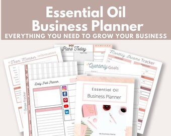Essential Oil Business Planner, undated printable planner inserts for essential oil business, printable planner stickers, young living 2023