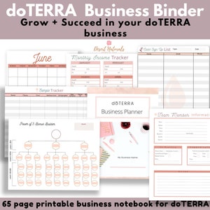 doTERRA Essential Oil Business Planner, undated printable planner inserts for essential oil business, printable planner stickers