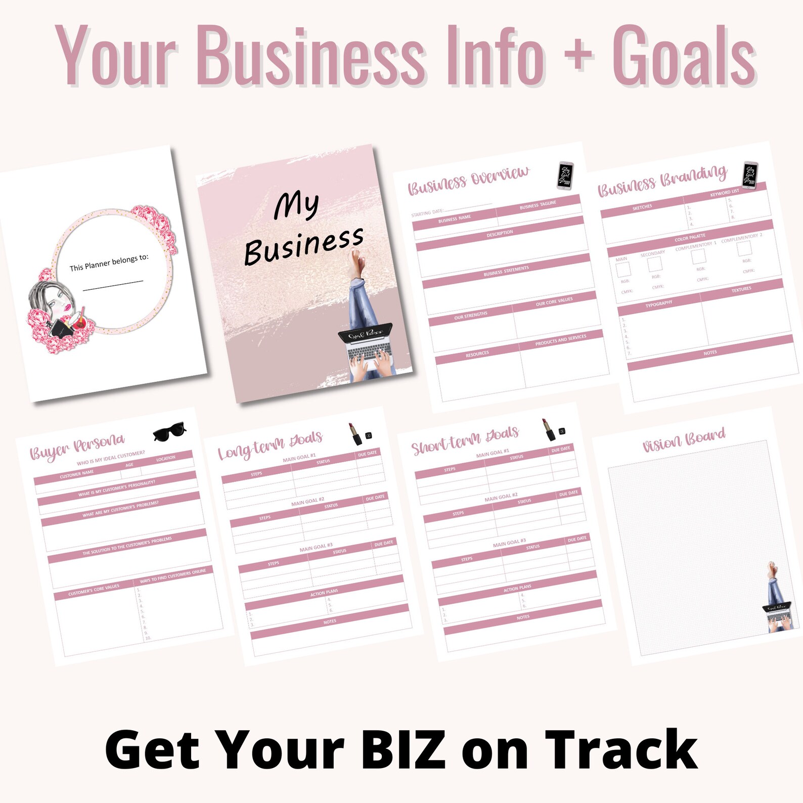Boss Babe Planner Printable PDF for Women Lady Boss Planner - Etsy
