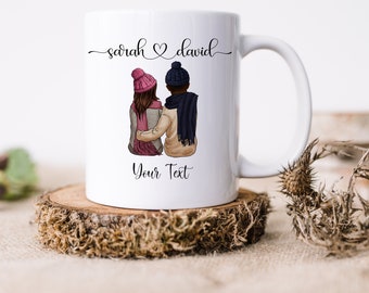 Custom Couple Mug, Personalized Valentine's mug, anniversary gift, gift for her, Valentines gift for wife,wedding gift, couples gift,
