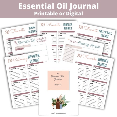 Essential Oil Notebook Binder Journal Printable Digital - Etsy