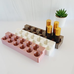 2 Tier Essential oil holder for roller bottles, Roller ball display, doterra gift, young living accessories, 3 tier storage for 10ml rollers