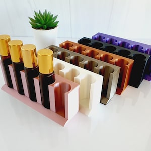 Essential Oil roller holder, 10ml rollerbottle holder, rollerball perfume organizer, essential oil rack, doterra, young living, 3d printed