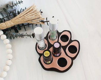 Dog Paw Essential Oil holder, dog lover gift, essential oil storage, Essential oil shelf, doterra, young living accessories, 3d printed,