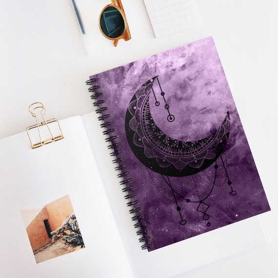 Moon Notebook Dream Journal Spiral Notebook, Journal Gift for Her
