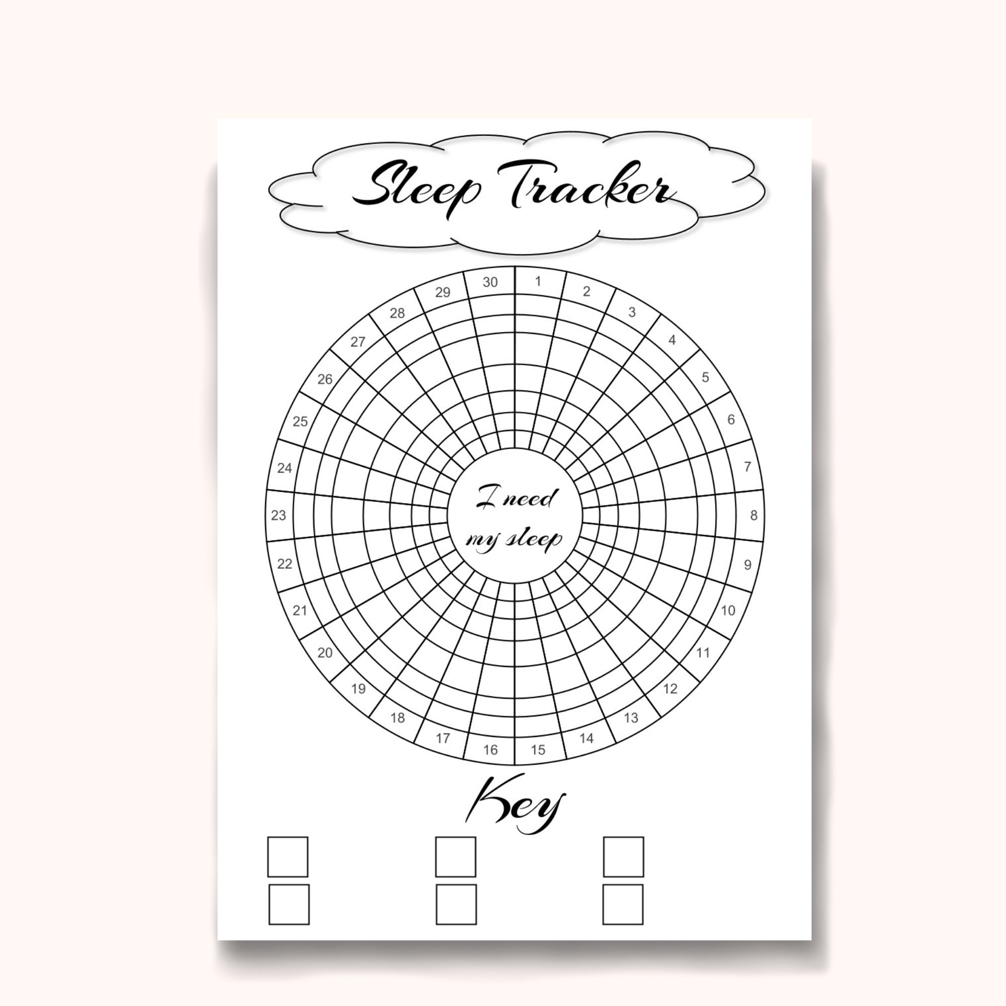 Sleep Journal Printable, Sleep Log Diary, Sleep Tracker Printable for ...