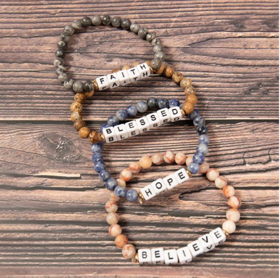 Marble Block Letter Bracelets Etsy