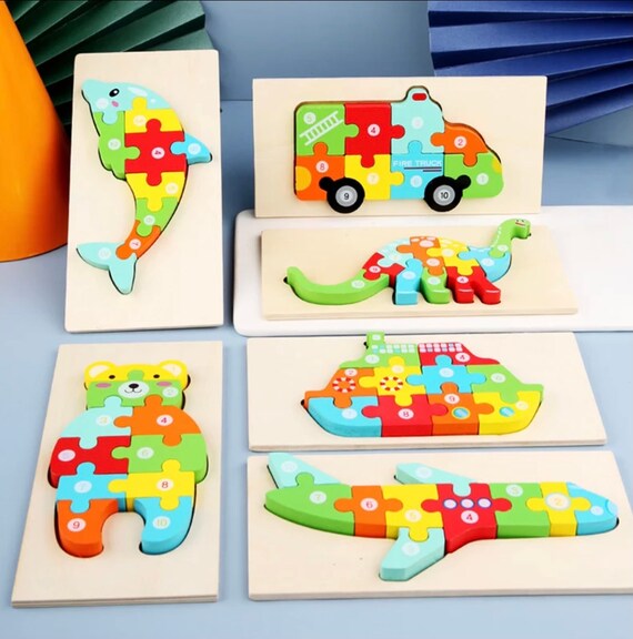 Puzzle en bois pour enfants / Jouets Montessori / Puzzle en Etsy