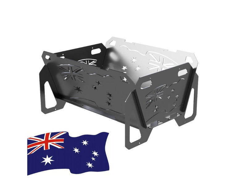 Flatpack Fire Pit Australian Flag Etsy Australia