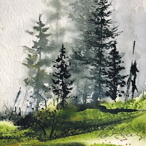 Kunstdruck einer Original Aquarell Landschaft
