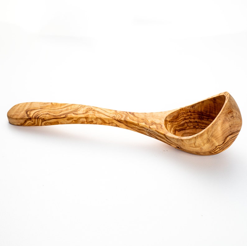 Olive Wood Ladles Handmade Luche Wooden Ladle Kitchen Utensil