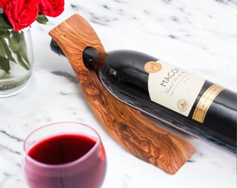 Handcrafted olive wood bottle holder -wine bottle holder - wine bottle holder - wine bottle holder - wine bottle holder