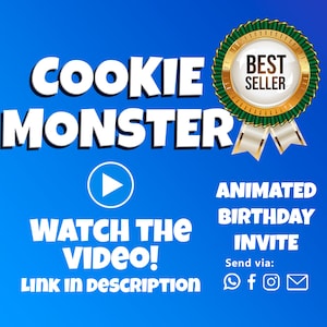 Birthday Invitation, Party decoration, Video Invitation, Birthday Invite, Animated, Digital Invitation