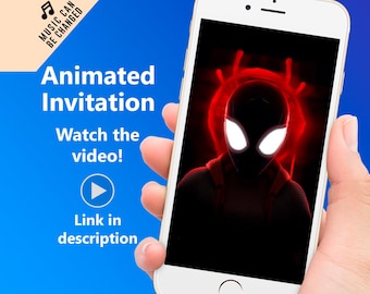 Spider-Man Birthday Party Video Invitation, Animated Superhero Invite (Digital)