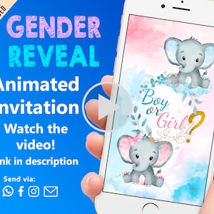 Festa per la rivelazione del genere del bambino elefante, Festa per la rivelazione del genere del bambino, Baby shower per l&#39;elefante, Baby shower