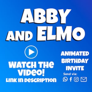Birthday Invitation, Party decoration, Video Invitation, Birthday Invite, Animated, Digital Invitation