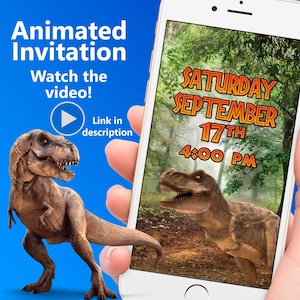 Jurassic, Jurassic Invitation, Dinosaurs invite, Jurassic Birthday Party, Dinosaur Birthday