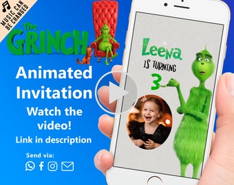 The Grinch Invitation, The Grinch Video Invitation, The Grinch Invite, The Grinch