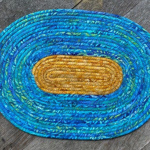 Large Oval Batik Rope Trivet