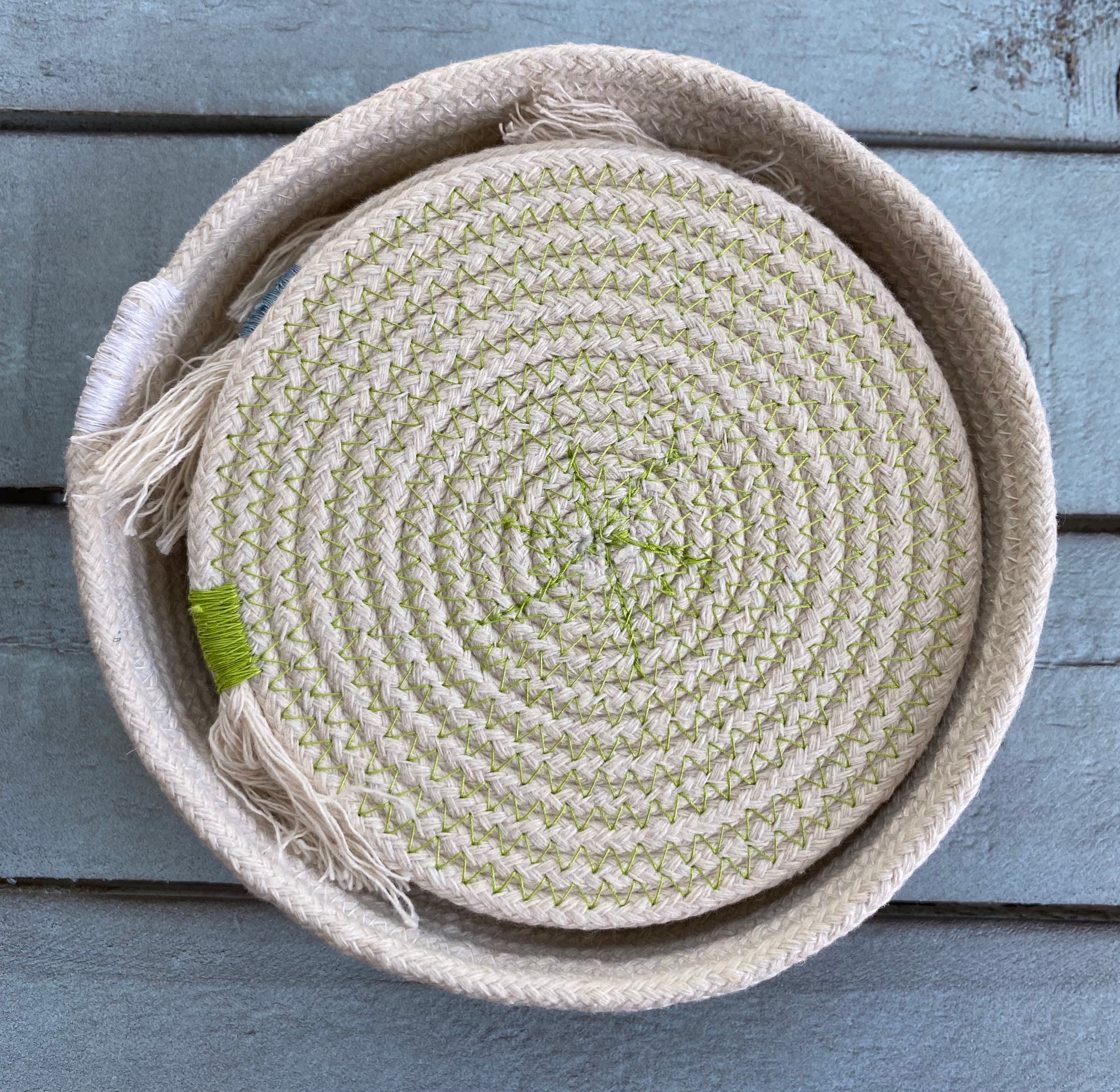 Rope Coaster/bowl Set - Etsy