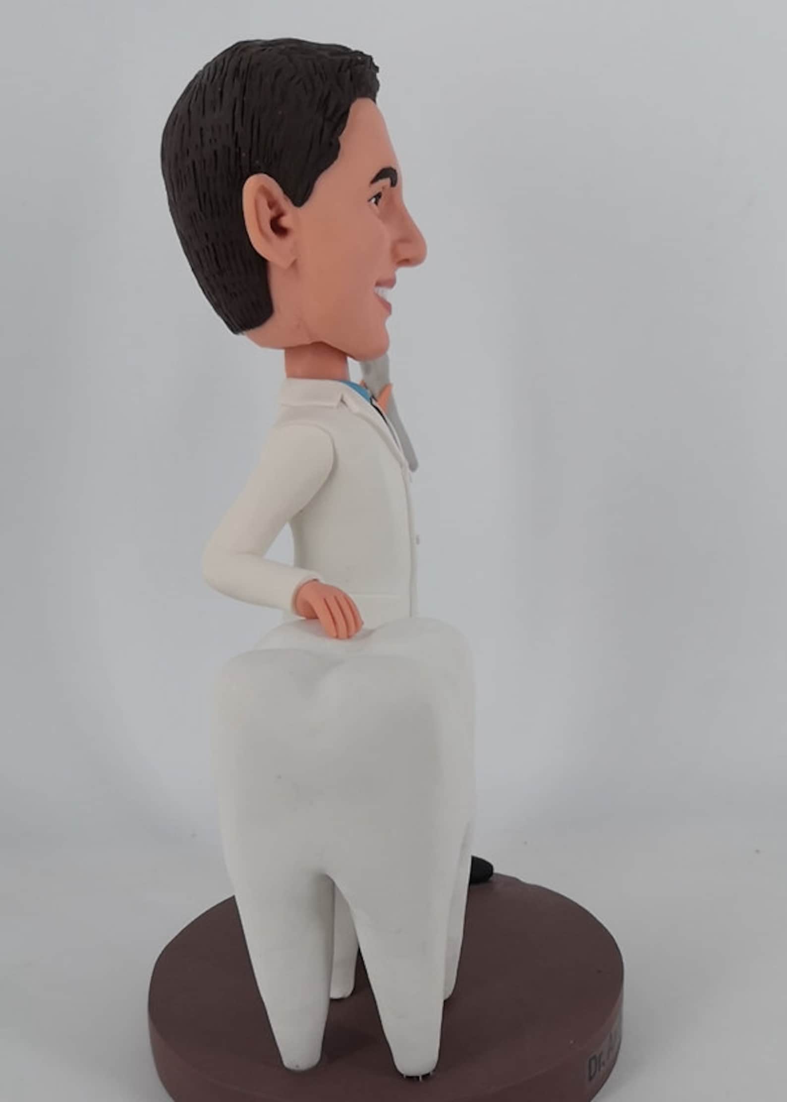 Two Dentist Bobbleheads - Custom Dental Team Figurine Gift main image 1