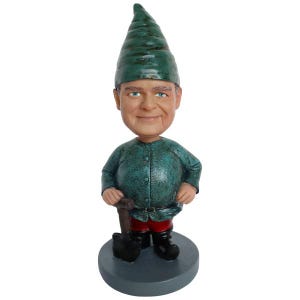 Garden Gnome Bobblehead Custom,Cheeky Indoor Outdoor Gnome Statue with Hands on Hips, Resin Gnome Decor for Patio, Yard, Desk,Set or Single