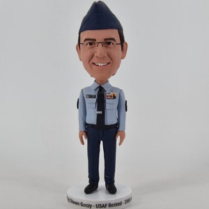 Custom Bobblehead Air Force, Army Pilot Custom Bobblehead, Air Force Retirement bobblehead