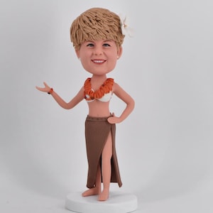 Custom Bobblehead Hula Girl, Figur Puppe Hawaiianer, personalisierte bobblehead weiblich