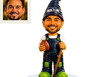Custom Garden Gnome Bobblehead with Solar telescope and gun, unique outdoor garden decor for garden enthusiasts, Gnome collectors