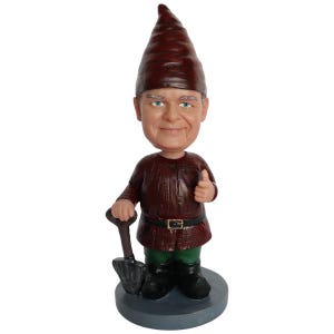 Customized Garden Gnome Bobblehead - Hand-Painted Resin Gnome Figurine for Indoor & Outdoor Garden Decor