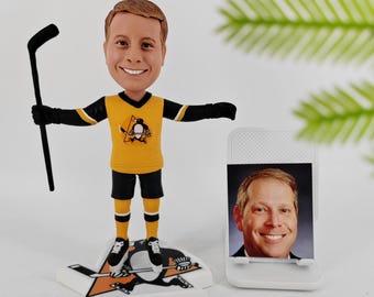 Custom hockey bobblehead, personalized bobblehead hockey, make a bobblehead for hockey player, bobblehead hockey from your photo