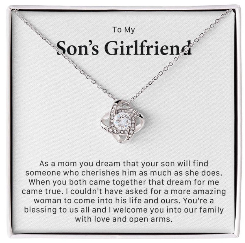 Necklace for Son's Girlfriend, Christmas Gift for Sons Girlfriend, Sons