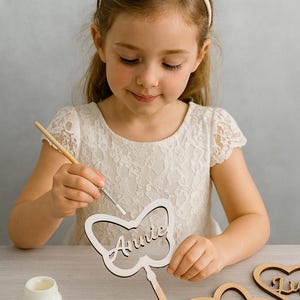 Flower Girl Wand To Decorate Yourself - Paint It Add Ribbons & Bows etc