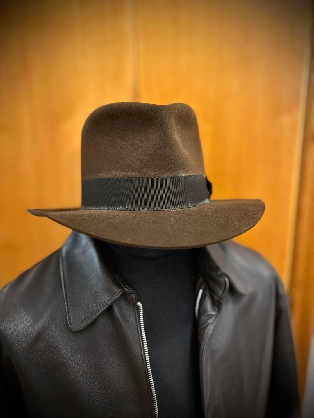 帽子 All Handmade Rabbit Fedora Hat 58 7 1/4 All Handmade Rabbit Fedora Hat 58 7 1/4