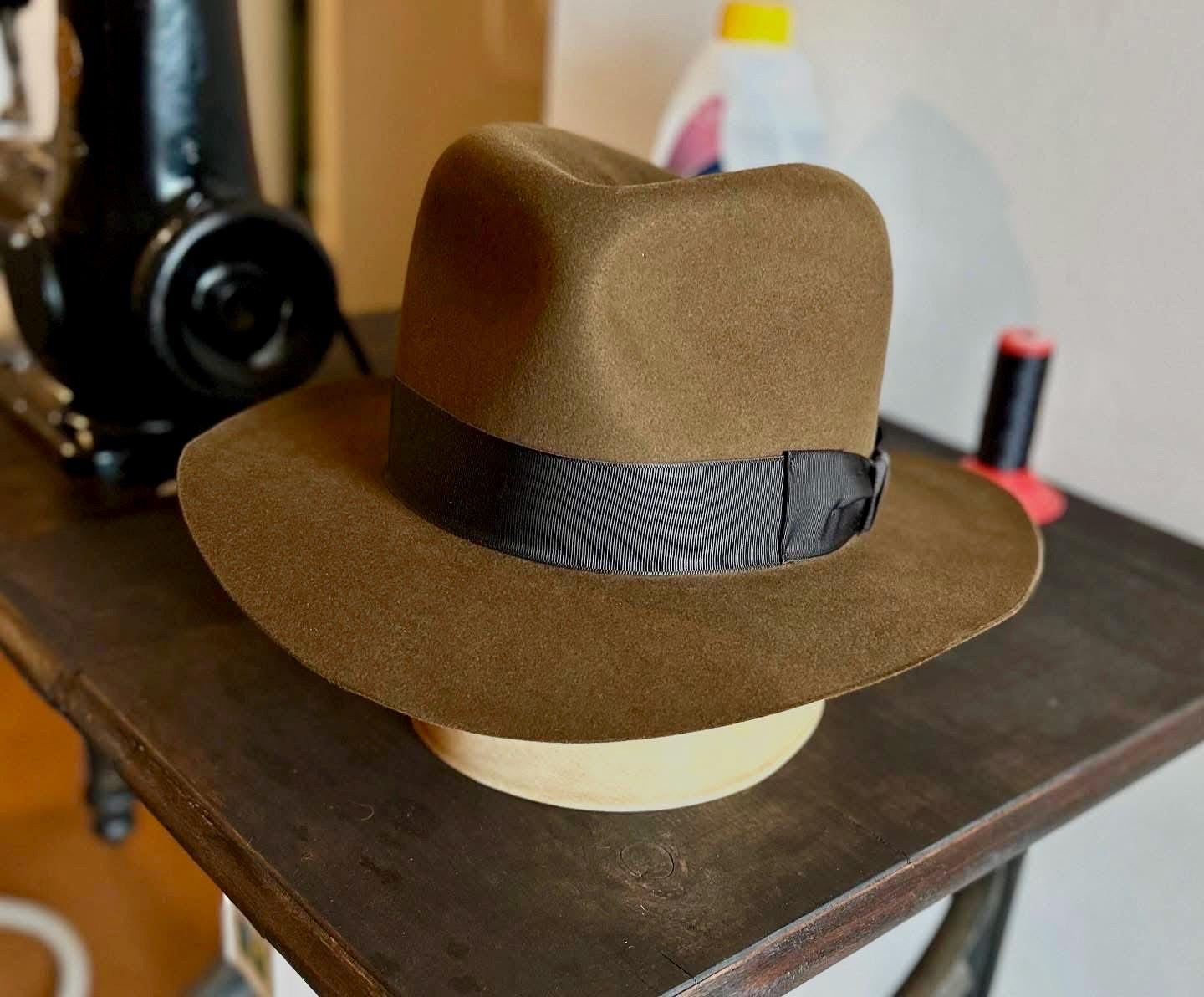 Indy Temple Fedora (sable Beaver) - Etsy